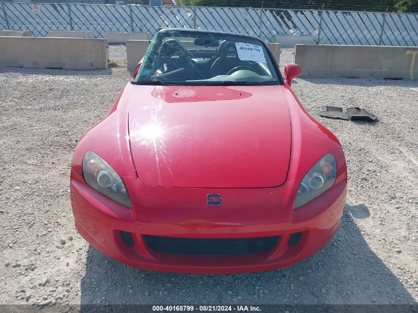 2004 Honda S2000 VIN: JHMAP21404S001350 Lot: 40168799