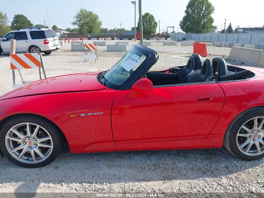 2004 Honda S2000 VIN: JHMAP21404S001350 Lot: 40168799