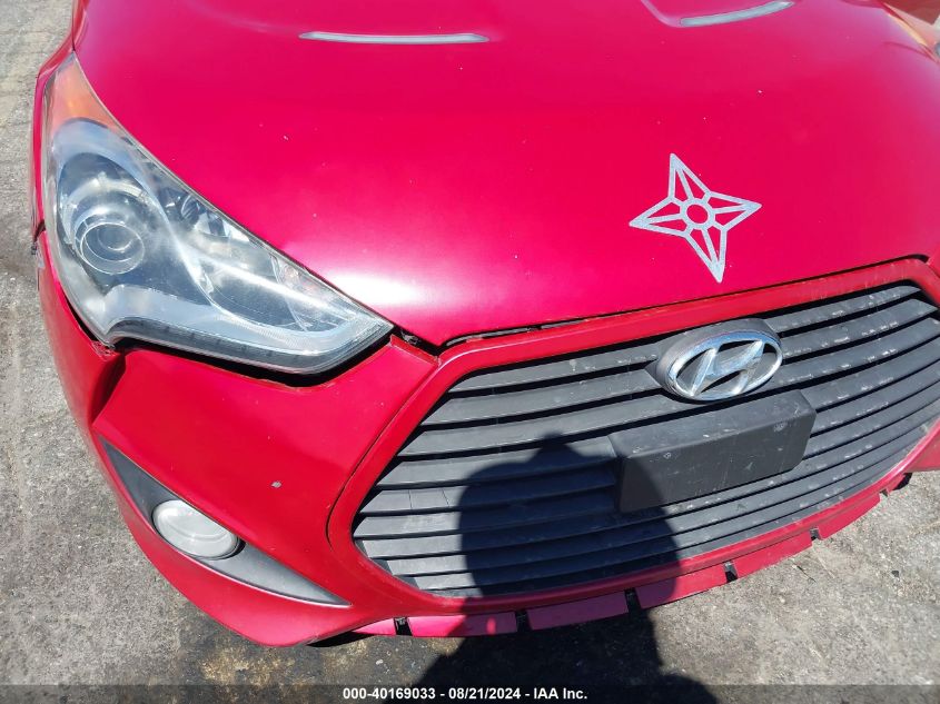 2013 Hyundai Veloster Turbo W/Black VIN: KMHTC6AEXDU134591 Lot: 40169033