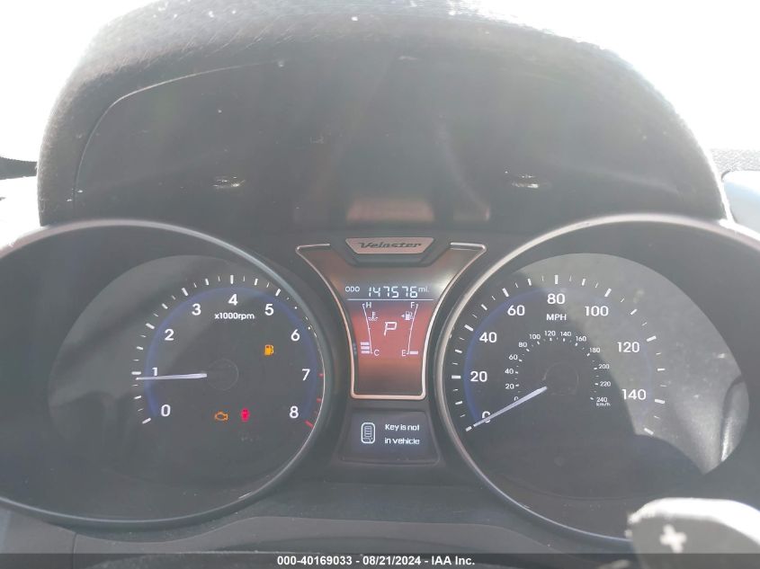 2013 Hyundai Veloster Turbo W/Black VIN: KMHTC6AEXDU134591 Lot: 40169033