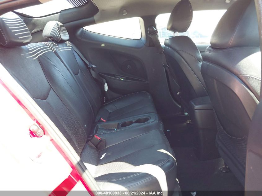 2013 Hyundai Veloster Turbo W/Black VIN: KMHTC6AEXDU134591 Lot: 40169033