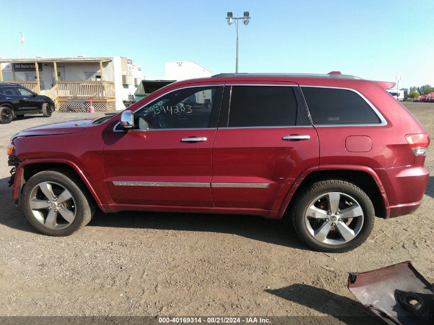 2014 Jeep Grand Cherokee Overland VIN: 1C4RJFCGXEC396315 Lot: 40169314