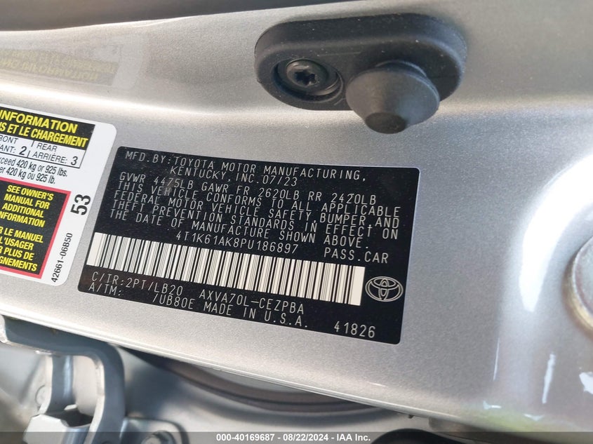 2023 TOYOTA CAMRY XSE - 4T1K61AK8PU186897