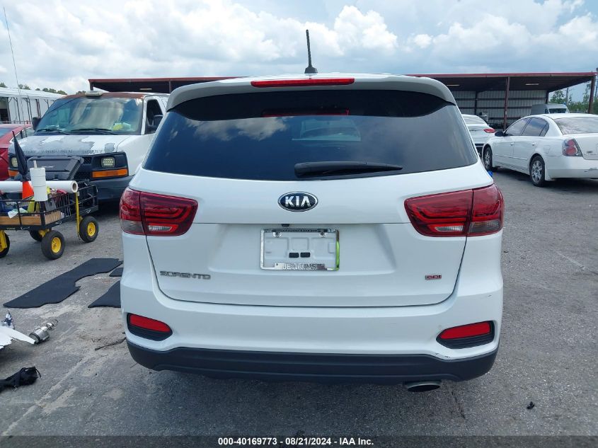 2019 Kia Sorento 2.4L Lx VIN: 5XYPG4A39KG499890 Lot: 40169773