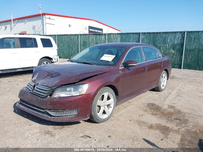 1VWBH7A33DC08825 2013 Volkswagen Passat Se