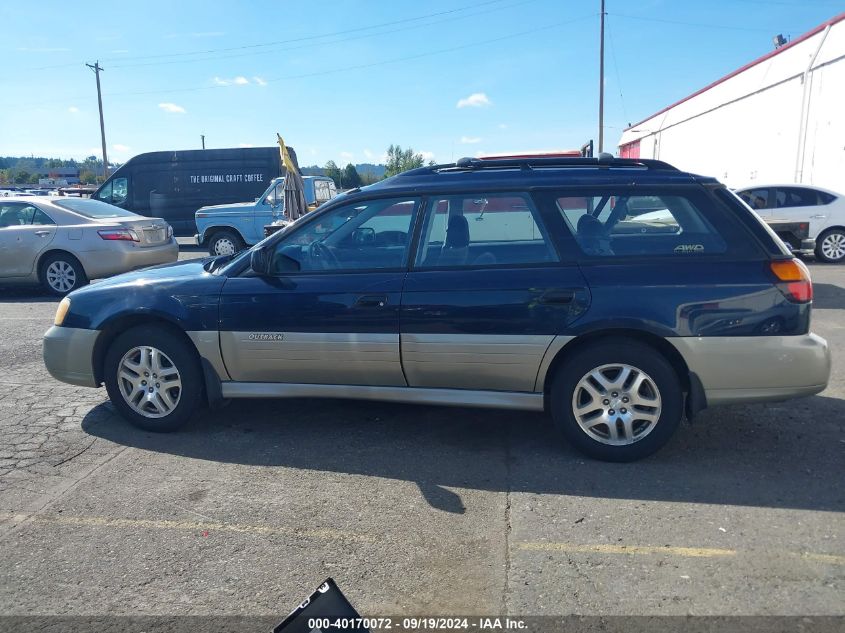 2001 Subaru Legacy Outback W/Rb Equip VIN: 4S3BH665617672788 Lot: 40170072