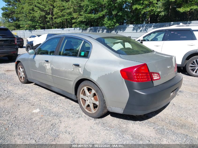 2003 Infiniti G35 Luxury Leather VIN: JNKCV51E53M314583 Lot: 40170170