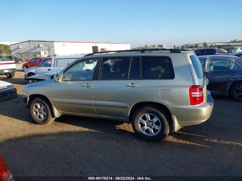 2003 Toyota Highlander V6 VIN: JTEGF21A530114043 Lot: 40170214