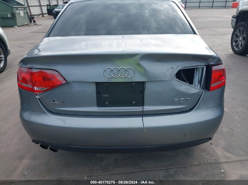 2010 Audi A4 2.0T Premium VIN: WAUEFAFL7AN031565 Lot: 40170275