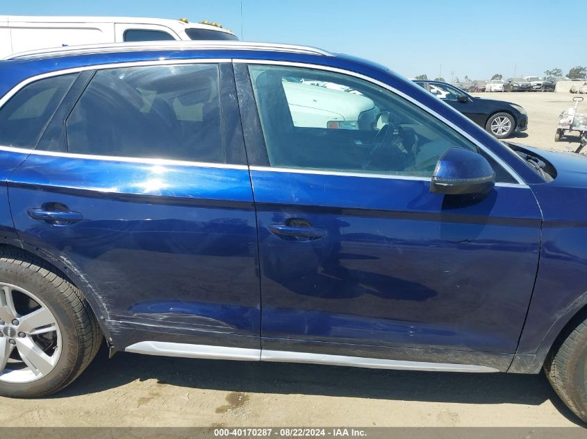 2018 Audi Q5 2.0T Premium/2.0T Tech Premium VIN: WA1BNAFY2J2020800 Lot: 40170287