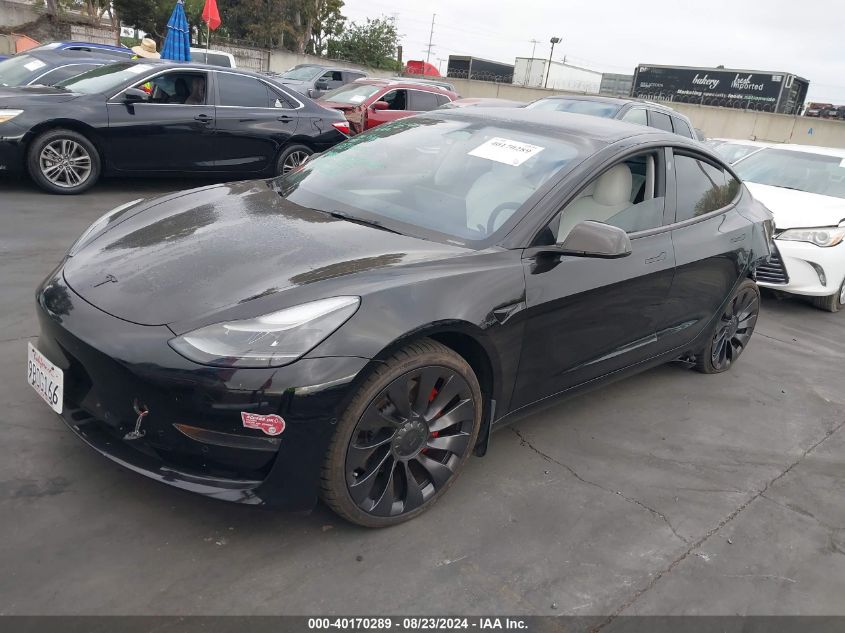 5YJ3E1EC7NF260668 2022 TESLA MODEL 3 - Image 2