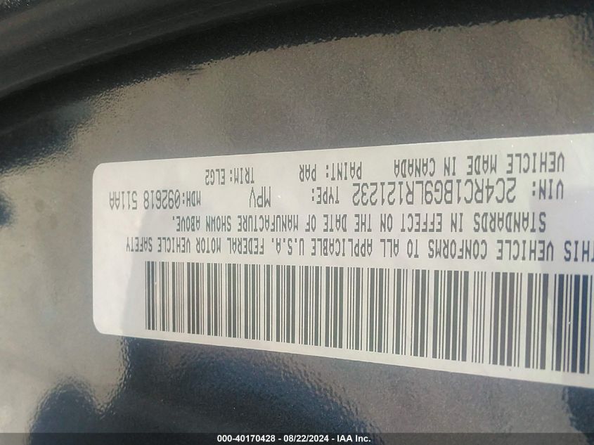 2020 CHRYSLER PACIFICA TOURING L - 2C4RC1BG9LR121232