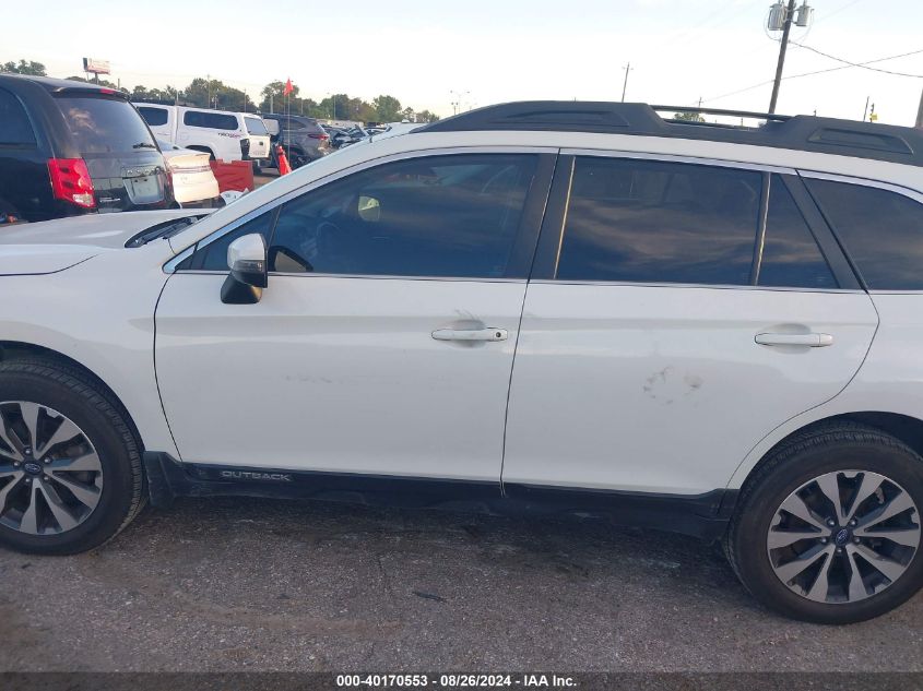 2016 Subaru Outback 2.5I Limited VIN: 4S4BSBNCXG3328063 Lot: 40170553