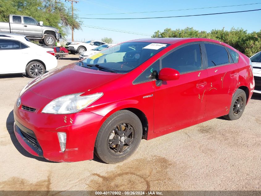 2013 Toyota Prius Two VIN: JTDKN3DU8D1648680 Lot: 40170902