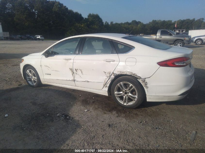 2018 Ford Fusion Hybrid Se VIN: 3FA6P0LU1JR181766 Lot: 40171707