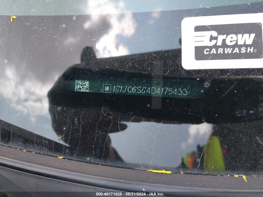 2013 Chevrolet Sonic Lt Auto VIN: 1G1JC6SG4D4175433 Lot: 40171828