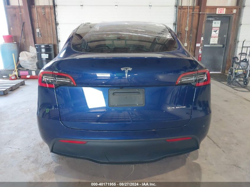 2021 Tesla Model Y Long Range Dual Motor All-Wheel Drive VIN: 5YJYGDEE5MF130941 Lot: 40171955