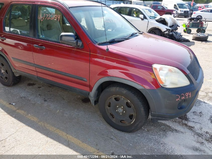 2006 Honda Cr-V Lx VIN: SHSRD78566U423172 Lot: 40172294