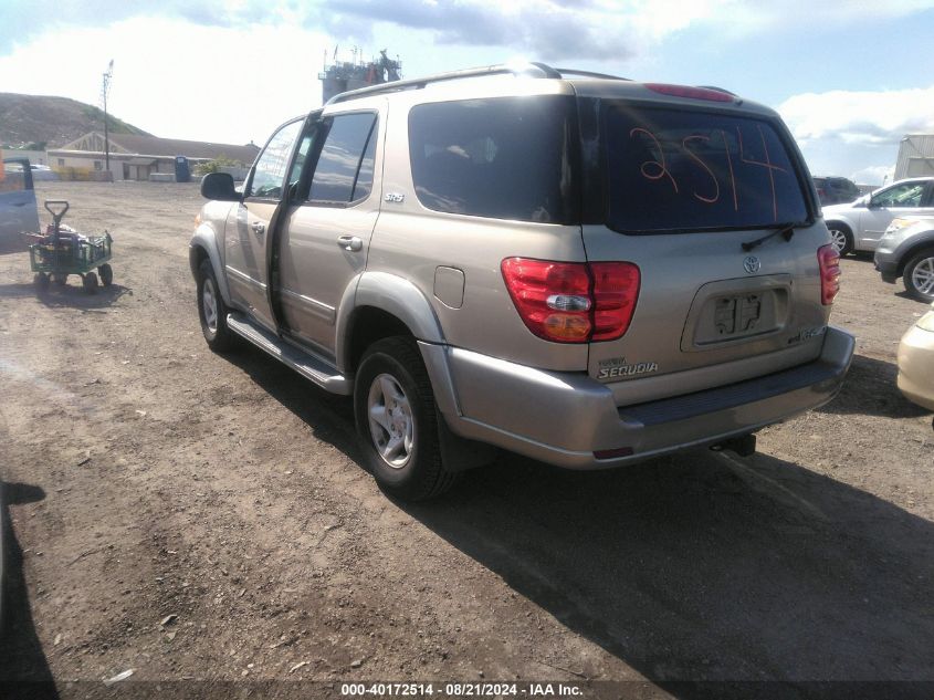 5TDBT44A12S101901 2002 Toyota Sequoia Sr5 V8