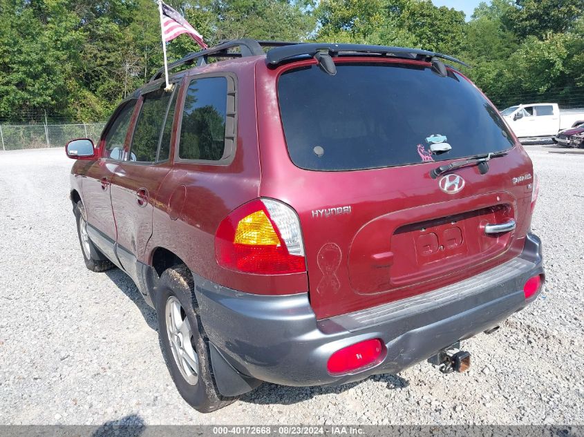 2003 Hyundai Santa Fe Gls/Lx VIN: KM8SC13D13U408388 Lot: 40172668