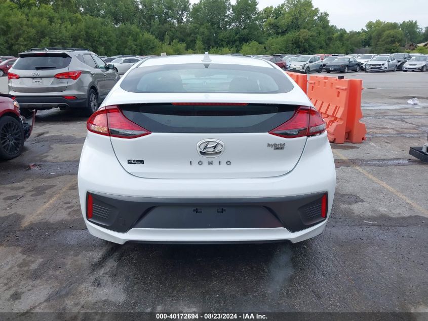 2020 Hyundai Ioniq Hybrid Blue VIN: KMHC65LC4LU237131 Lot: 40172694