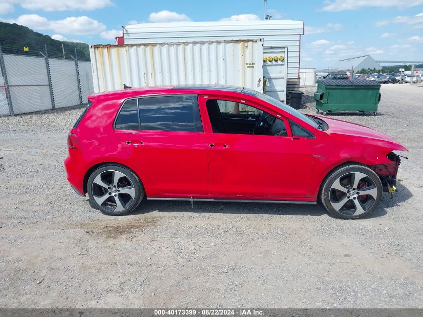 2015 Volkswagen Golf Gti 2.0T Autobahn 4-Door VIN: 3VW4T7AU2FM091164 Lot: 40173399