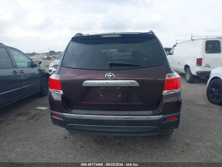 2013 Toyota Highlander Limited V6 VIN: 5TDYK3EH9DS125840 Lot: 40173488