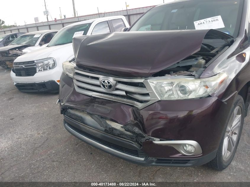 2013 Toyota Highlander Limited V6 VIN: 5TDYK3EH9DS125840 Lot: 40173488