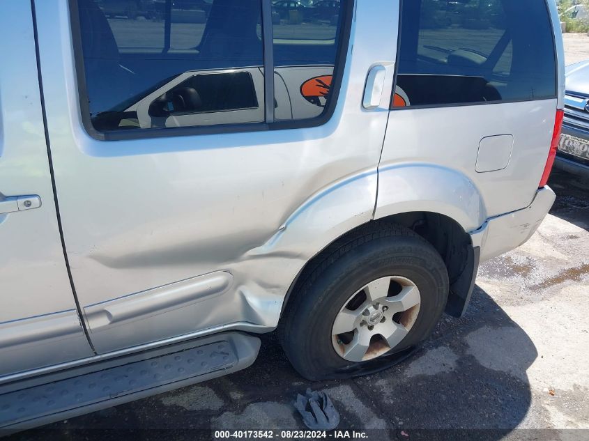 2005 Nissan Pathfinder Se VIN: 5N1AR18W25C789309 Lot: 40173542