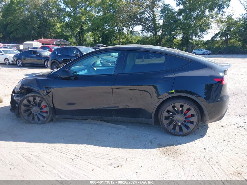 2023 Tesla Model Y Awd/Performance Dual Motor All-Wheel Drive VIN: 7SAYGDEF6PF695330 Lot: 40173612