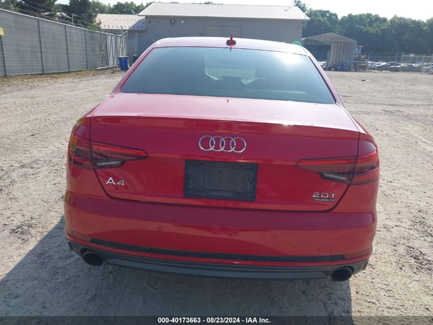 2017 Audi A4 2.0T Premium VIN: WAUPNAF44HA164807 Lot: 40173663