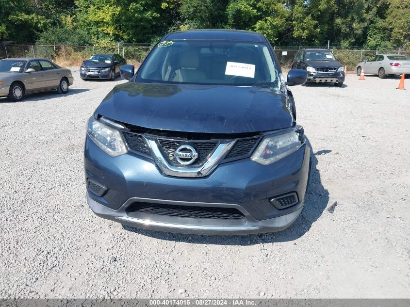 2016 Nissan Rogue S VIN: KNMAT2MVXGP673571 Lot: 40174015