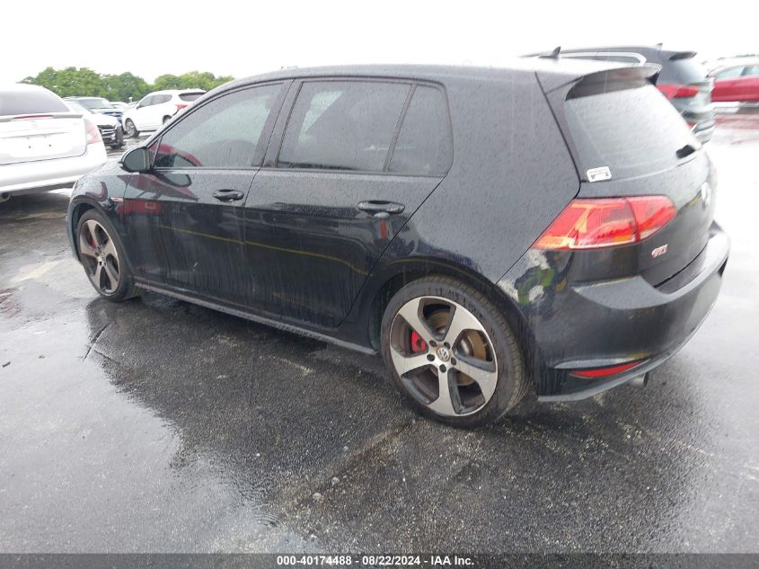 2015 Volkswagen Golf Gti 2.0T S W/Performance Package 4-Door VIN: 3VW447AU7FM104553 Lot: 40174488