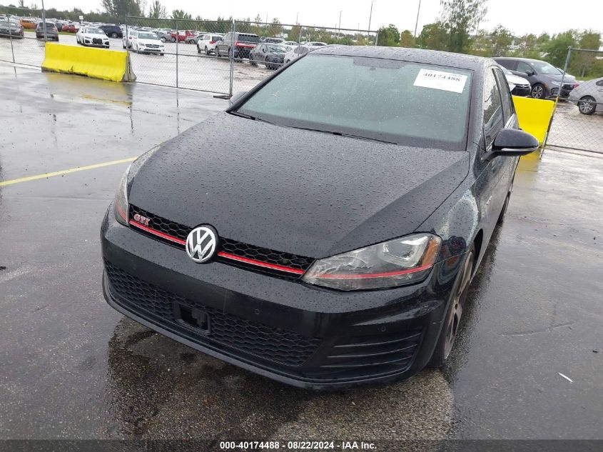 2015 Volkswagen Golf Gti 2.0T S W/Performance Package 4-Door VIN: 3VW447AU7FM104553 Lot: 40174488