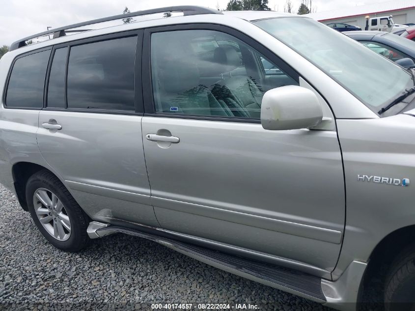 2006 Toyota Highlander Hybrid V6 VIN: JTEEW21A560021809 Lot: 40253906