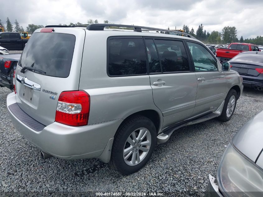 2006 Toyota Highlander Hybrid V6 VIN: JTEEW21A560021809 Lot: 40253906