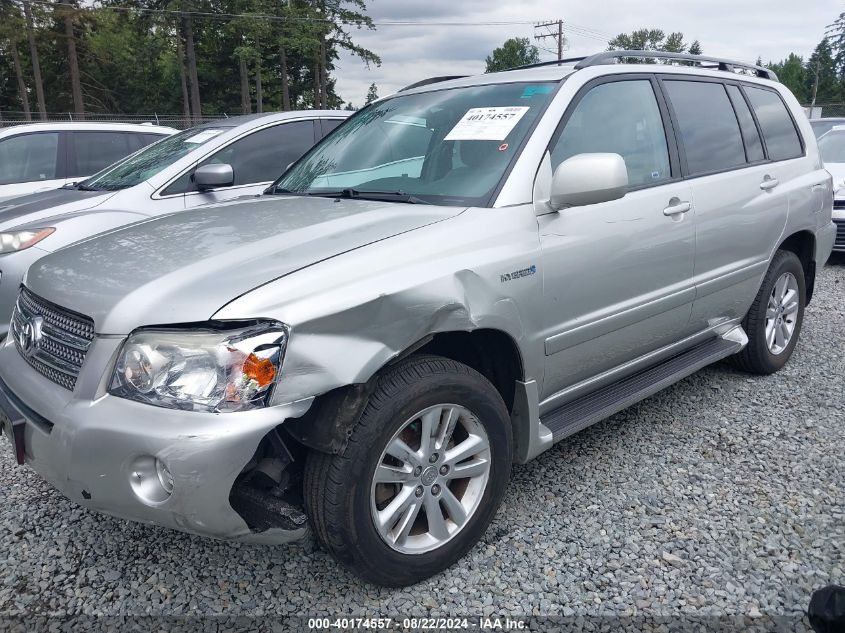 2006 Toyota Highlander Hybrid V6 VIN: JTEEW21A560021809 Lot: 40253906