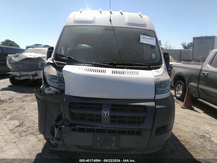 2018 Ram Promaster 3500 Cargo Van High Roof 159 Wb Ext VIN: 3C6URVJG6JE108851 Lot: 40174594