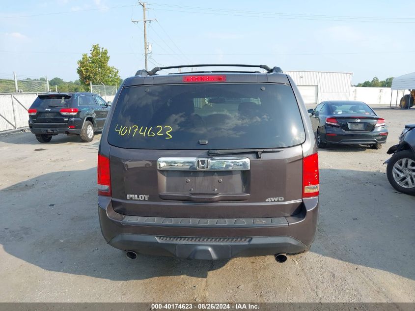 2012 Honda Pilot Ex-L VIN: 5FNYF4H60CB016223 Lot: 40174623