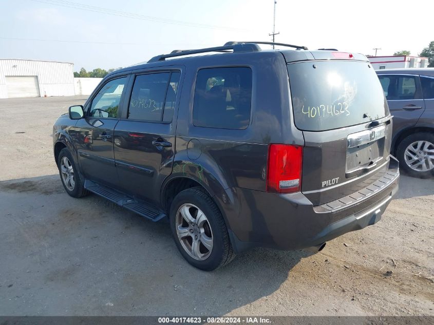 2012 Honda Pilot Ex-L VIN: 5FNYF4H60CB016223 Lot: 40174623