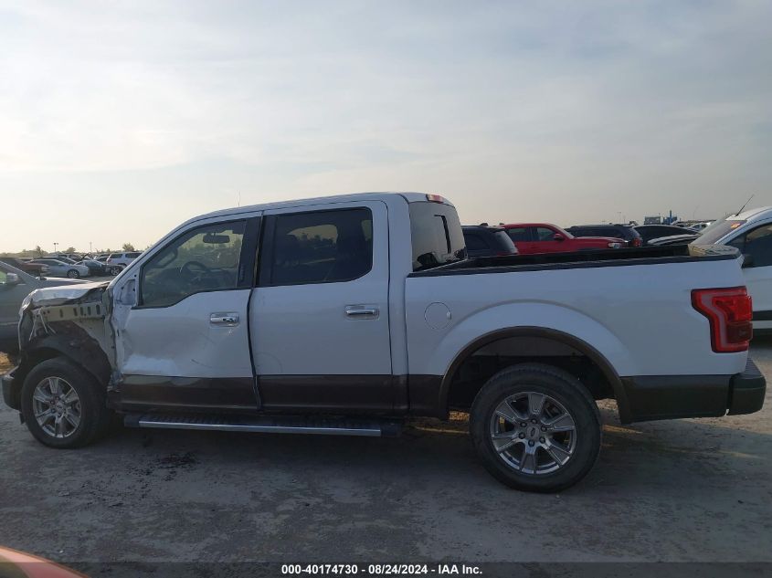 2017 Ford F-150 Lariat VIN: 1FTEW1CG4HKE49622 Lot: 40174730