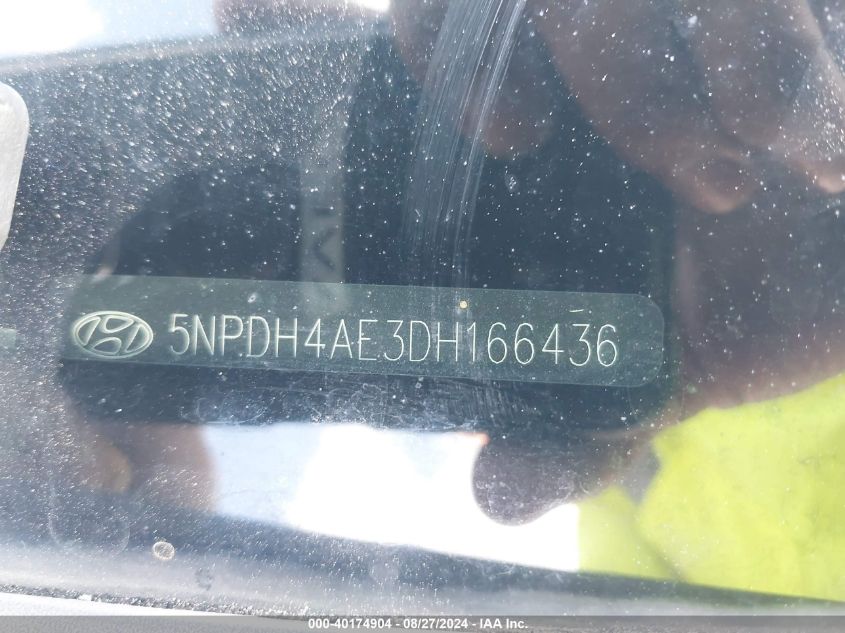 5NPDH4AE3DH166436 2013 Hyundai Elantra Gls