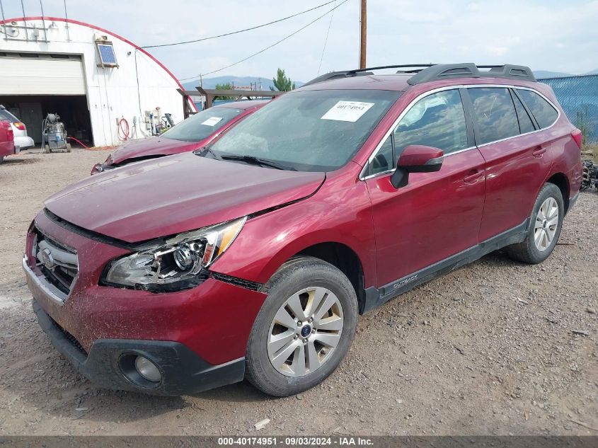 2017 Subaru Outback 2.5I Premium VIN: 4S4BSAFC9H3256623 Lot: 40174951