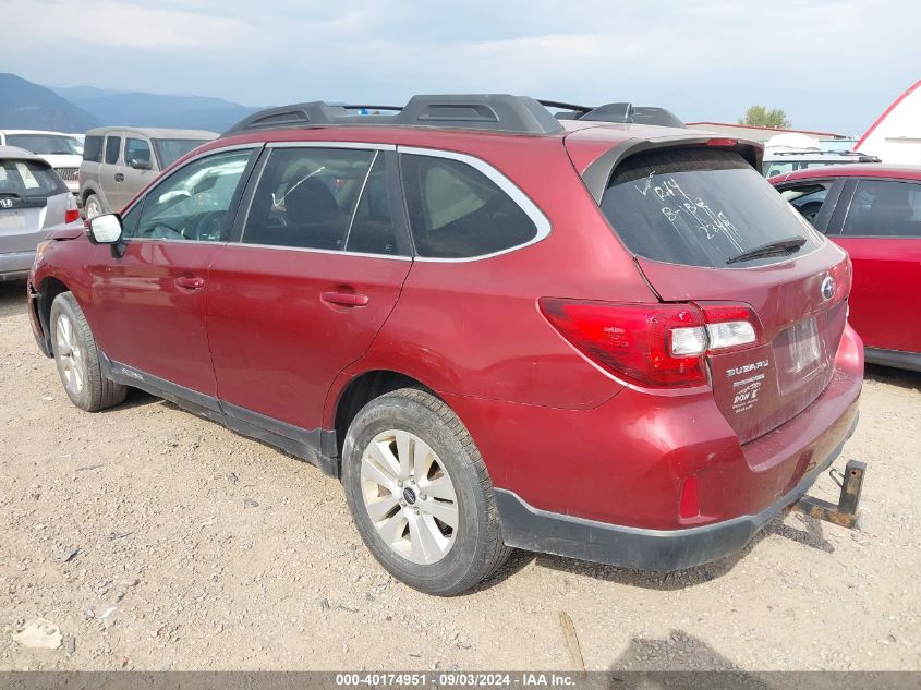 2017 Subaru Outback 2.5I Premium VIN: 4S4BSAFC9H3256623 Lot: 40174951