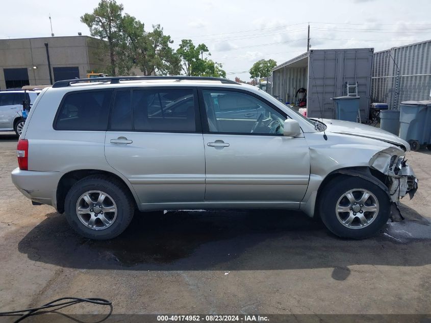 2005 Toyota Highlander V6 VIN: JTEEP21A650102099 Lot: 40174952