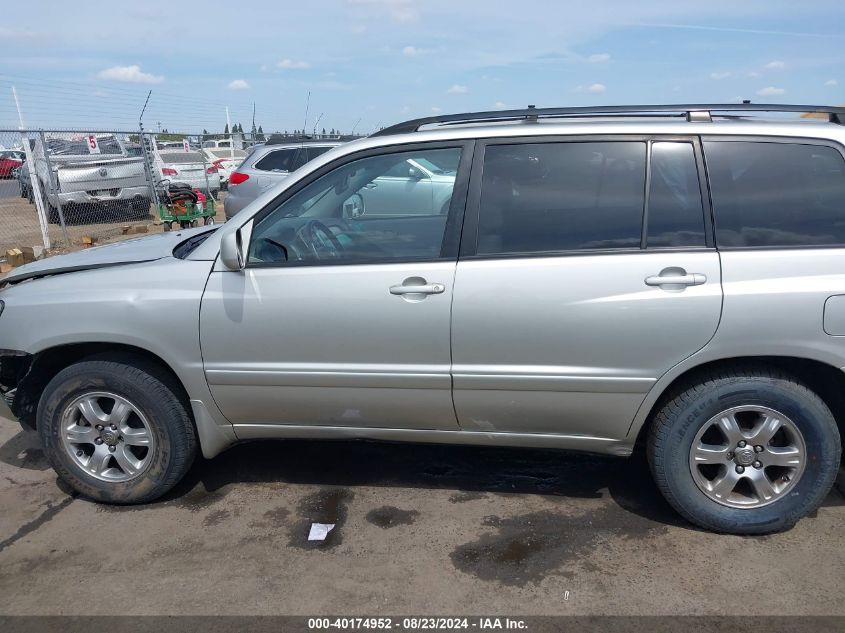 2005 Toyota Highlander V6 VIN: JTEEP21A650102099 Lot: 40174952