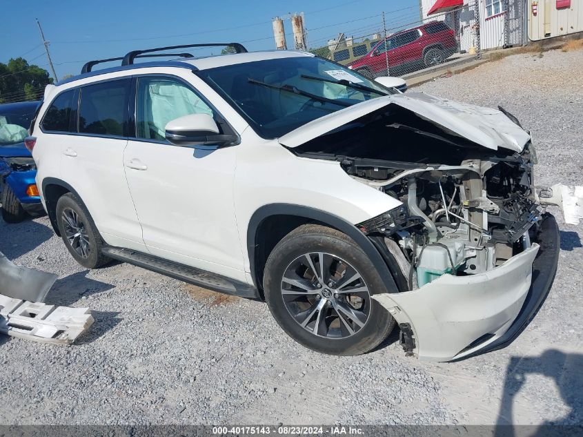 2016 Toyota Highlander Xle V6 VIN: 5TDKKRFH1GS122281 Lot: 40175143