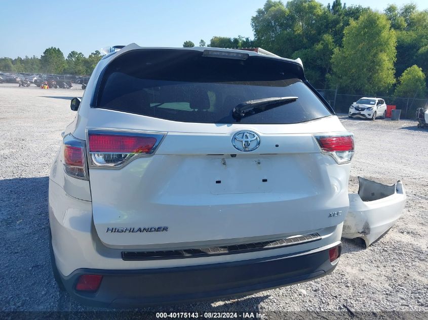 2016 Toyota Highlander Xle V6 VIN: 5TDKKRFH1GS122281 Lot: 40175143