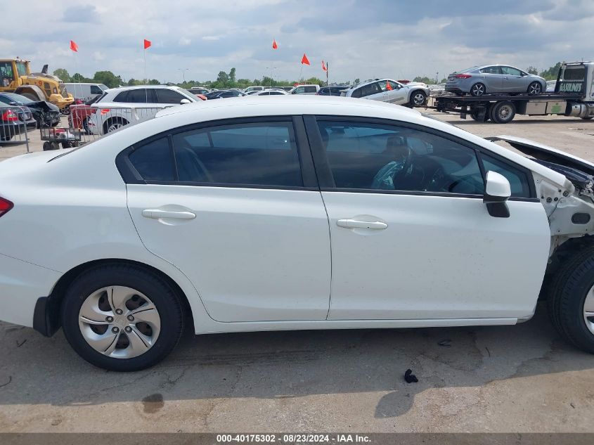 2013 Honda Civic Lx VIN: 2HGFB2F55DH601376 Lot: 40175302