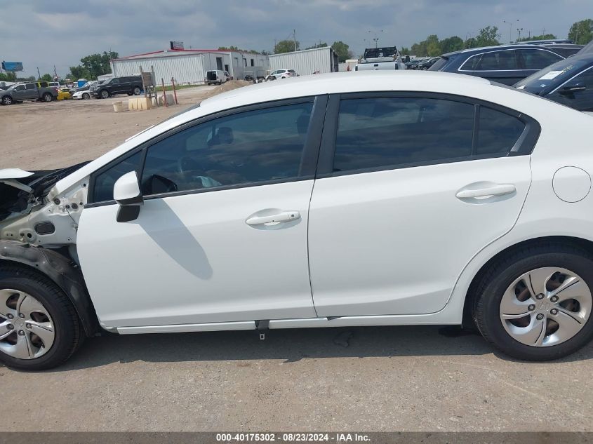 2013 Honda Civic Lx VIN: 2HGFB2F55DH601376 Lot: 40175302